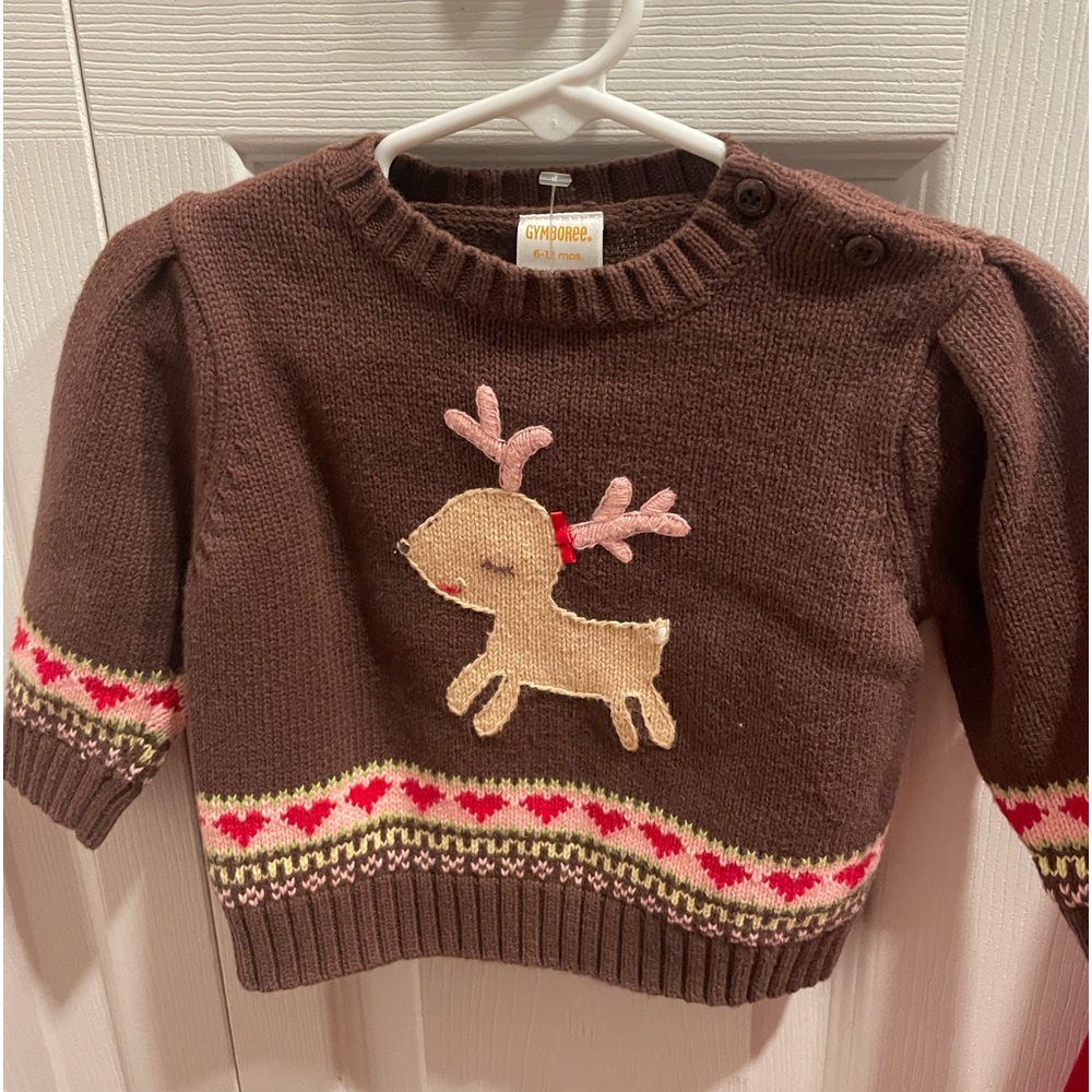 Gymboree, ugly Christmas sweater. Actually super cute Christmas sweater. Deer